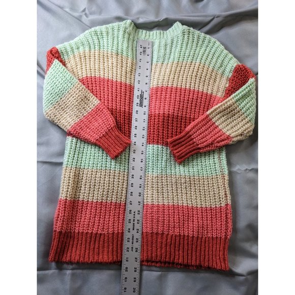 Torrid Sweater Colorful Chunky Knit Lightweight V Neck Pullover Womens Size 0X - Picture 6 of 8